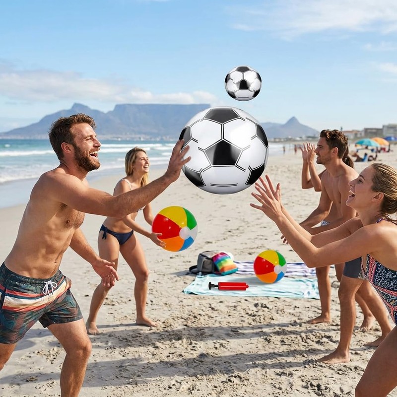 6 PCS Inflatable Ball, Beach Ball, Beach Balls Inflatable, Beach