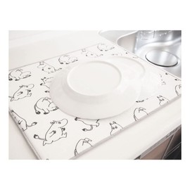 Okato Drainer Drying Mat, Water Absorbing Mat, 15.7 x 19.7 inches (40 x 50 cm), Moomin