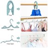 Pack of 16 Foldable Clothes Hangers, Travel Hangers, Foldable with