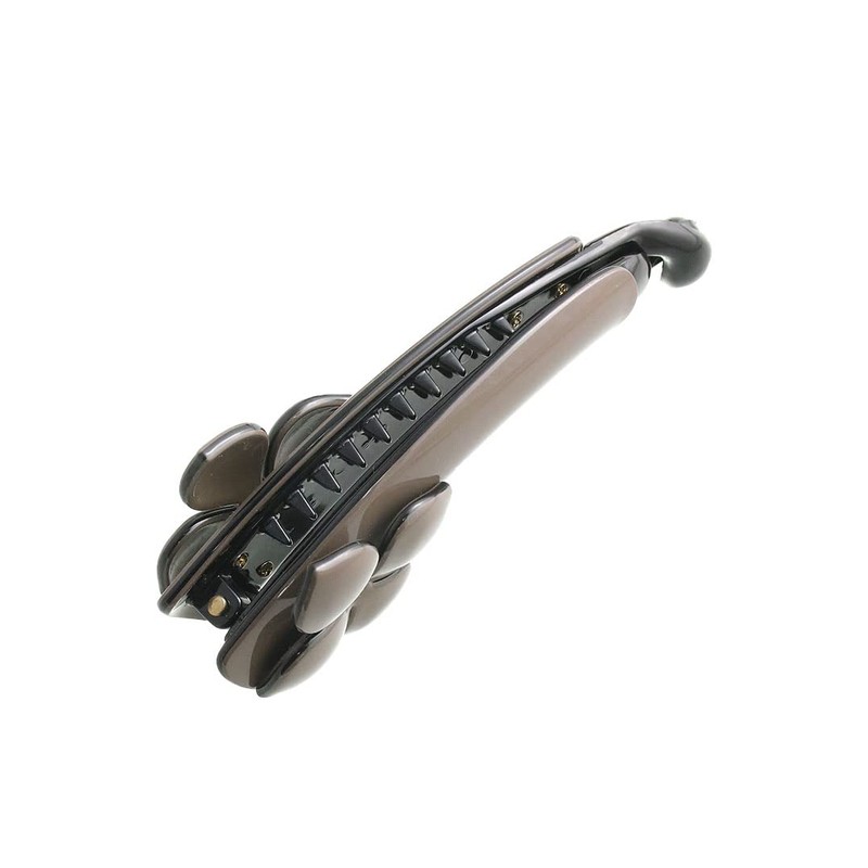 VingTAINE H7567-MOC- Banana Clip, Flower Enamel, Stone, Point, Flower Hair