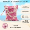 2Pcs Pink Bow Wet Bags 12x10 Inch, Heart Waterproof Travel