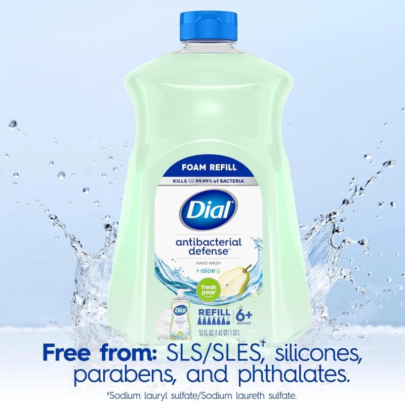 Dial Antibacterial Fresh Pear Hand Soap Refill 52 Fl Oz