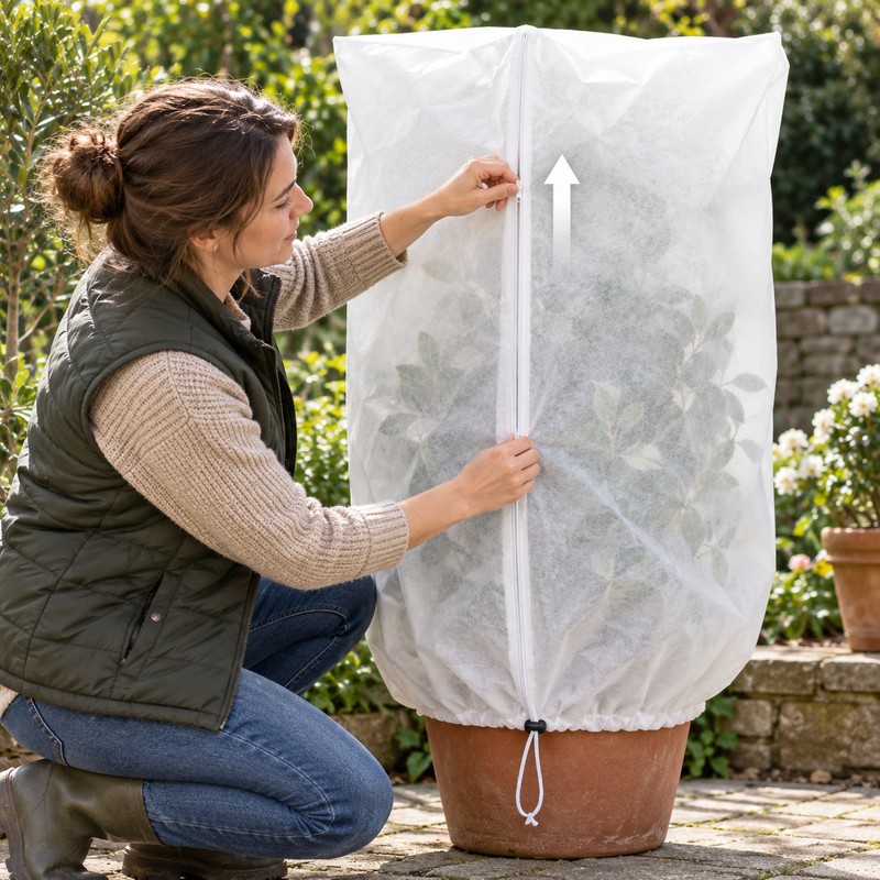 Winter Plant Cover Freeze Protection Bag – Reusable Frost Cloth