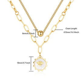 HDKXBEJ Bee Pendant Layering Necklaces for Women, Popular Items, Bee Necklace, Cute Necklaces for Teen Girls, Aesthetic Things, Stackable Necklaces for Women, Trending Gifts for Women, Stainless