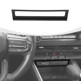 RAZPOY - Cubierta de panel de puerto USB para consola central, compatible con Chevy Colorado y GMC-Canyon, accesorios de fibra de carbono 2023 2024