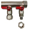 3/4" 3 Loops Plumbing Manifolds w/ 1/2" Pex Ball Valves,