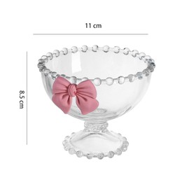 WAIT FLY Creative Butterfly Glass Dessert Bowl Footed Trifle Bowl Ice Cream Bowl Serving Bowl for Fruit, Salad, Candy, Cocktail, Coffee, Trifle-Clear-2 PCS