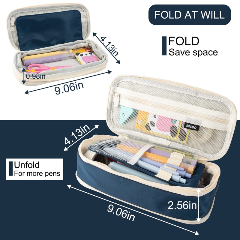 Pencil Case Organizer for Kids and Adults, Large Capacity Pencil