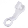 Curtain Glider Hooks White Plastic Curtain Hook, Pack of 50