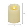 Luminara Scalloped Edge Flameless LED Candle - Ivory 4" x