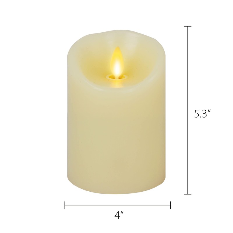 Luminara Scalloped Edge Flameless LED Candle - Ivory 4" x