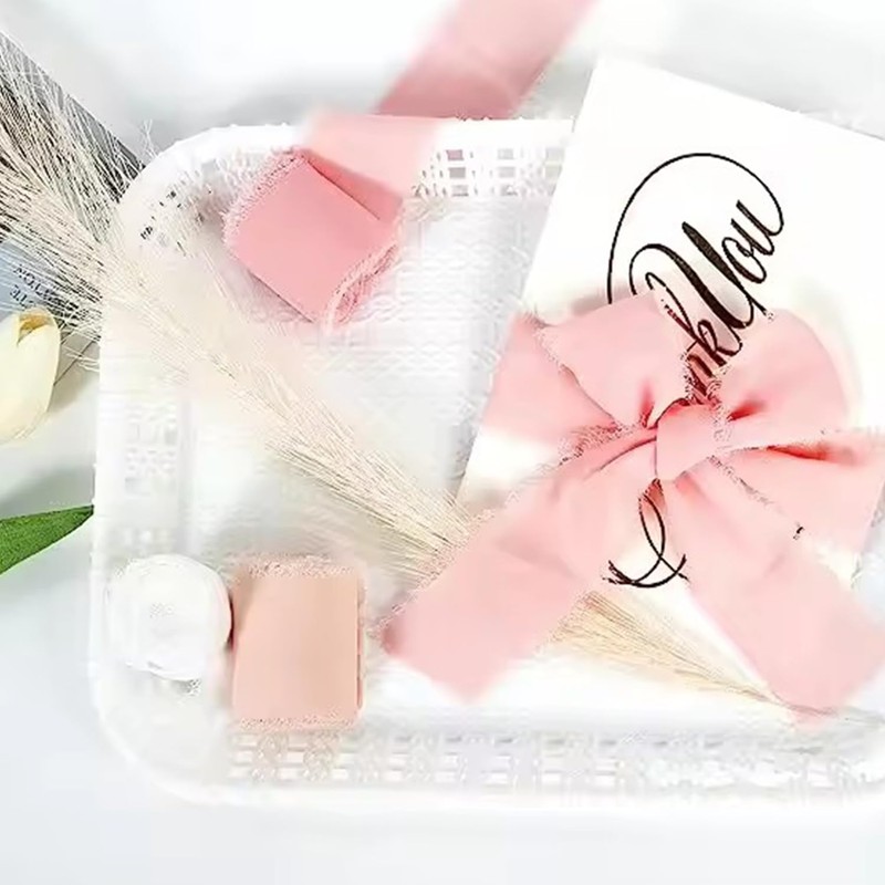 32yd Cinta de Gasa 6 Rollos de Liston Satinado 4cm