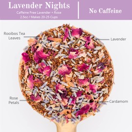 The Chai Box Loose Leaf Lavender Tea - Featured in Oprah's Favorite Things | Caffeine Free Chai made with Rooibos Leaves, Lavender, Rose Petals, Cardamom (Pack of 1) 2.5 oz | Makes 25 Cups | Small Batch Loose Leaf Tea with Whole, Premium Spices