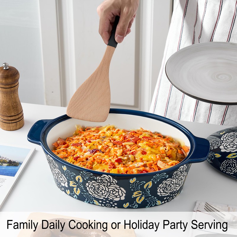 Ceramic Casserole Dish With Lid, Casserole Dishes for Oven, Baking