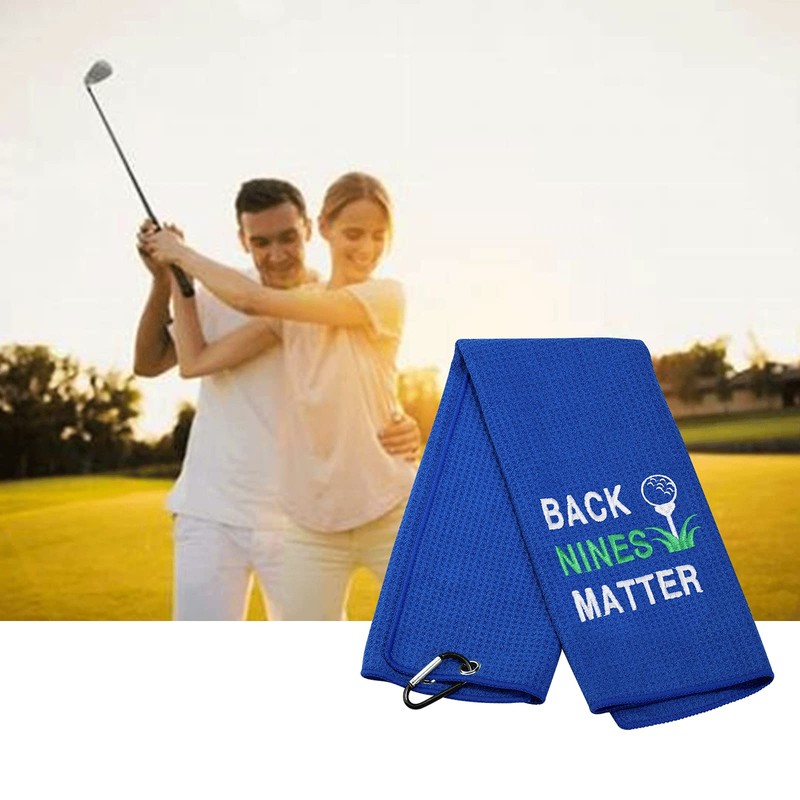 Golf Lover Gift Embroidered Golf Towel Gift Back Nines Matter