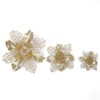 GLITZFAS 12-Piece Glitter Christmas Tree Decoration, Ornaments, Flower Decoration, Christmas