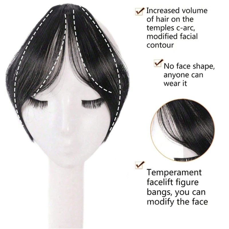 Bangs Hair Clip in Bangs Fringe with Temples Hairpieces for