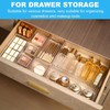AUTUUCKEE 7pcs Clear Drawer Organizer, 4 Sizes Stackable Makeup Drawer