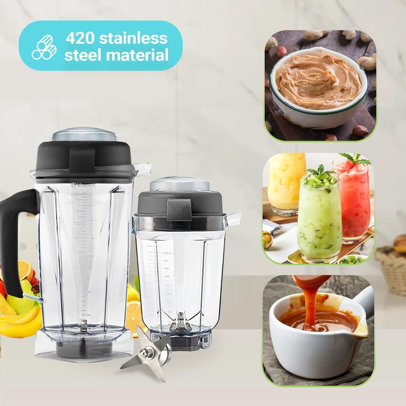 (With disassembler) Wet Blade Replacement with Tamper Holder for Vitamix