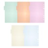 NUOBESTY 21x15.9x0.1cm A5 Binder Dividers Labels Transparent PVC Binder Divider