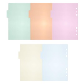 NUOBESTY 21x15.9x0.1cm A5 Binder Dividers Labels Transparent PVC Binder Divider Pages Plastic Binder Dividers Insertable Indexing Cards Binder Page 10pcs
