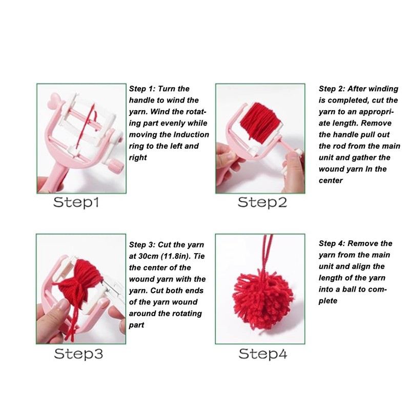 Pom Pom Maker, Handheld Portable Tassel Maker for DIY Wool