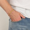 Initial Bracelet for Men - Gold Silver Cuban Link Chain