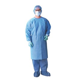 Medline NONLV325 AAMI Level 3 Isolation Gowns, Latex Free, Regular/Large, Blue (Pack of 50)