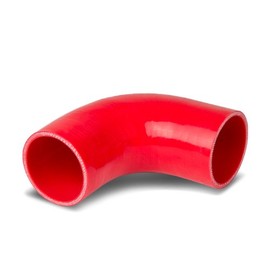 Auto Dynasty Auto Dynasty 2.5 inches To 2.75 inches 90 Degree Elbow Turbo/Intercooler/Intake Piping Coupler Reducer Silicone Hose, (Red)