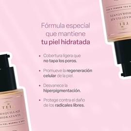 TEIA Cosméticos Maquillaje para piel normal seca de ingredientes naturales - 30 gr (Medio bronceado)