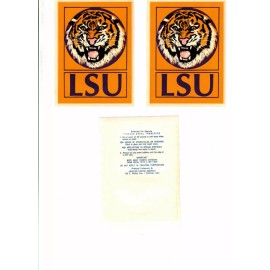 LSU Vintage Decal Lot of 2 (for the inside of windows)