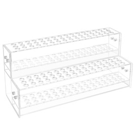 96-Slots Pen Display Stand,2-Tier Acrylic Pen Holder for Craft Shows,12mm Beadable Pens Stand Paint Brush Holder Pencil Organizer Makeup Brush Rack Art Brush Organizer for Office Desk School Supplies