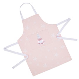 Ulster Weavers 100% Cotton Apron - Christmas Gnome (Pink, Adult), Pink and White, One Size, 7GNOM01
