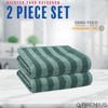 PREMIUS 2 Pack Stripes Hand Towel, Bath Towel, and Bath