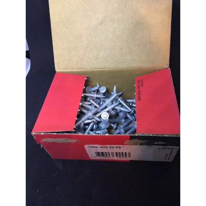 HILTI 237334 Premium Fastener X-U 32 P8 100 PC. 1-1/4"