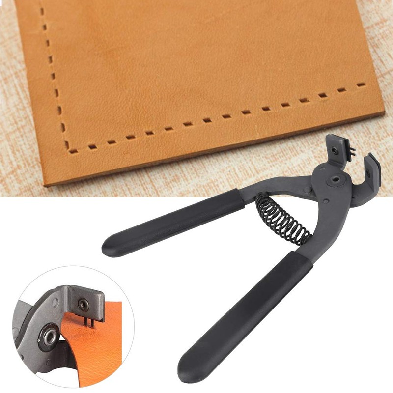 Cikonielf Leather Hole Punch Tool Leather Chisel 4 mm Silent