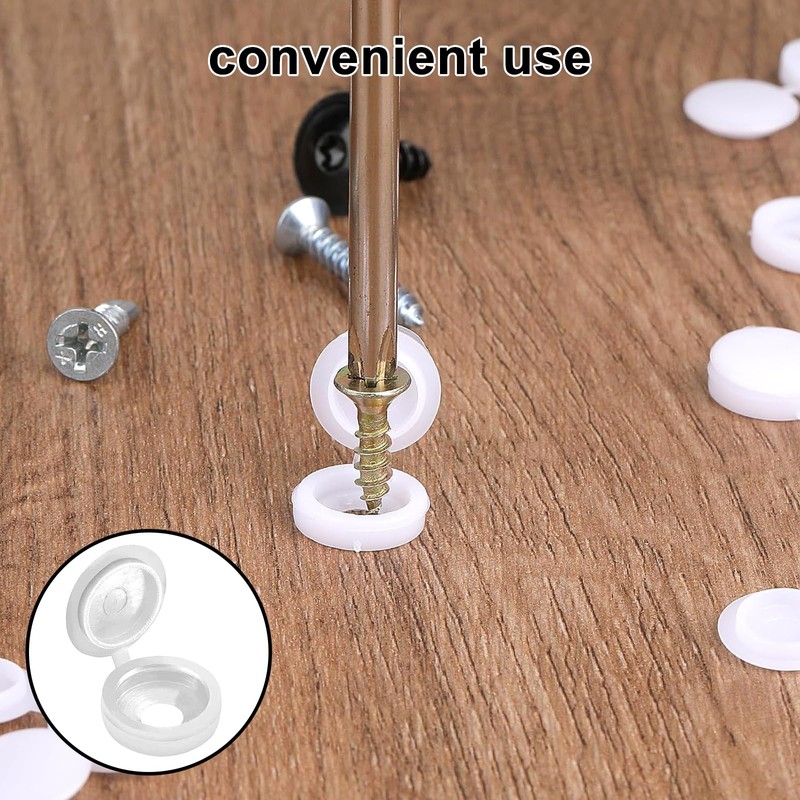 LICQIC 50pcs Screw Cover Caps Plastic Screw Caps Small Screw