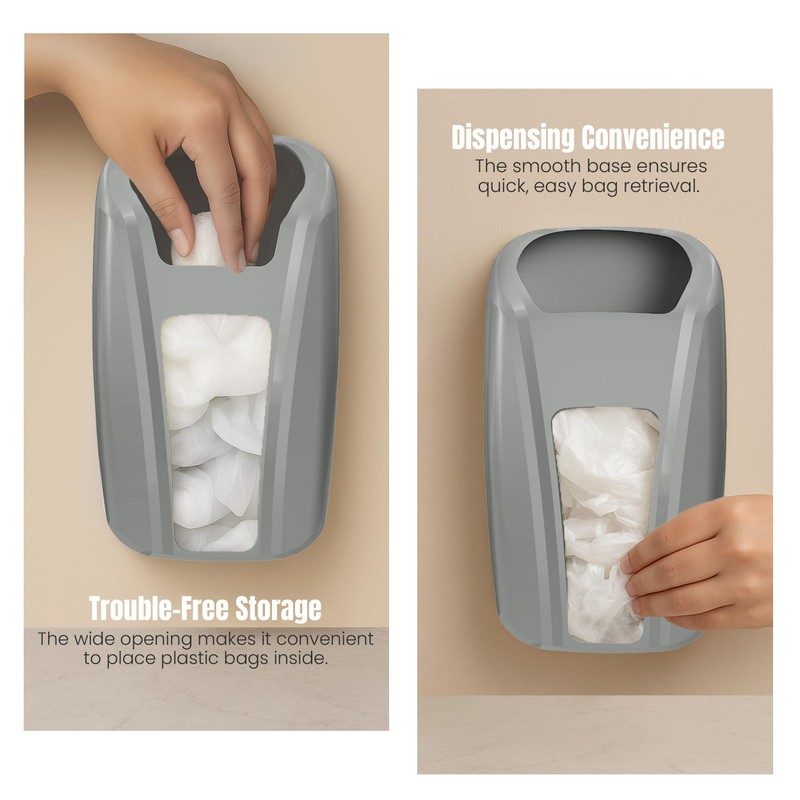 KICHLY Plastic Bags Holder, Durable Grocery Plastics Dispenser, Storage Organizer