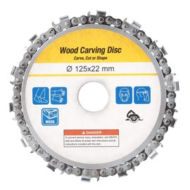 5in Wood Carving Disc | 14 Teeth Angle Grinder Chain Disc | Multi-Purpose Chain Saw Disc Wood Carving Disc Woodworking Carving Cutting Shaping Tool for Carving Wood/Plastic/Ice/Hard Rubber