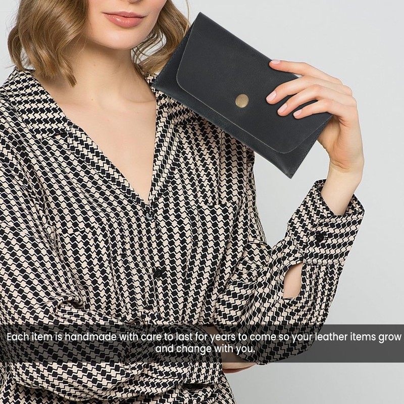 TheAntiq Leather Currency Pouch Dollar Bills Organiser Handmade Travel Wallet