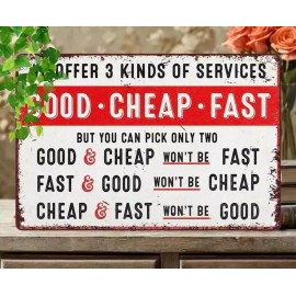 Unbranded We Offer 3 Kinds of Service - Auto Service Station Tin Sign - 8x12 Inch