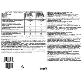 Bulk Bulk Complete Pre-Workout Advanced, Energydrink mit Beta-Alanin, Koffein, Citrullin, Vitamin B6, BCAAs, Arginin (AAKG), Pre Workout Booster, Waldbeere, 1 kg