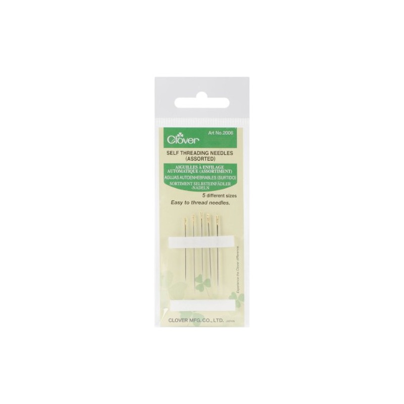 Clover Self-Threading Needles, Assorted