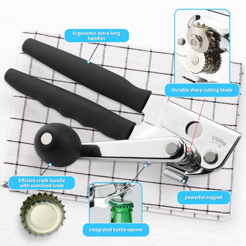 Ununpentium Smooth Edge Safety Cutter Manual Can Opener with Commercial