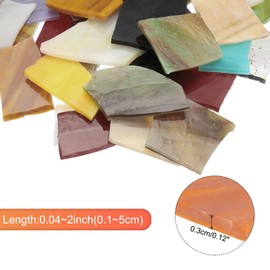 Sourcing Map 200g Mixed Color Irregular Glass Mosaic Tiles for Home Decoration, Art Crafts, DIY Projects