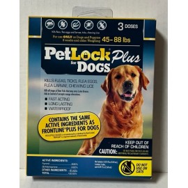 PetLock Plus Flea Treatment for Dogs 45-88 lbs
