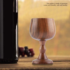 VIFERR Wooden Goblet Vintage Wooden Wine Goblet First Class Natural Solid Drinking Cup for Vintage Coffee Tea Milk Water