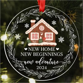 New Home New Adventures New Memories 2024 Christmas Ornament, New House Keepsake Gift, Homeowner Gift Ideas, Housewarming Gift, Christmas Tree Hanging Decorations