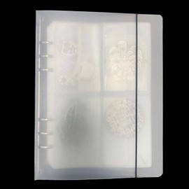 Arbuya Cutting Dies Storage Binders Stencil Storage Folders Scrapbooking Cutting Die Organizer Sticker Storage Transparent Bags (Folder Including 10pages)