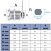Litensh 2PCS Security Mailbox Lock with Different Keys, 16mm Letter
